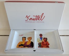 KNUTTEL TIPPERARY CRYSTAL PORCELAIN RECTANGULAR PARTY DISH 14.25 BY 7 INCHES