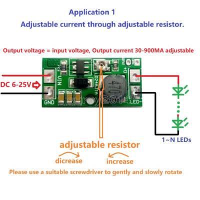 DC 6-25V 20W Adjustable LED Driver PWM Controller DC-DC Step-down Constant NEW