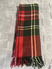 Mark and Graham Plaid Blanket Scarf with Fringe 80x31