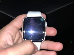 series 4 silver aluminum case white sport band