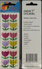 12 packages of Prismatic Tulip Stickers, "Great 7" Sticker Designs, PPZ5001