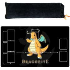 Dragonite Playmat With Zones TCG Card Game Gaming Desk Mat Mouse Pad  Bag 04