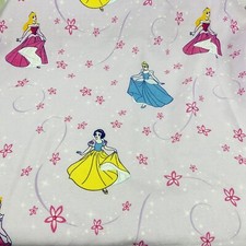 Disney Home Purple Twin Flat Sheet Princess Cinderella Snow White Aurora Vintage