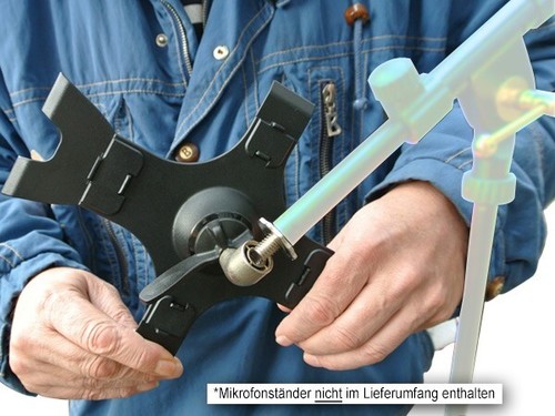 Tablet Halterung Adapter für Mikrofonstativ Kamerastativ passt für iPad 1 2 3 4 - Photo 6/6