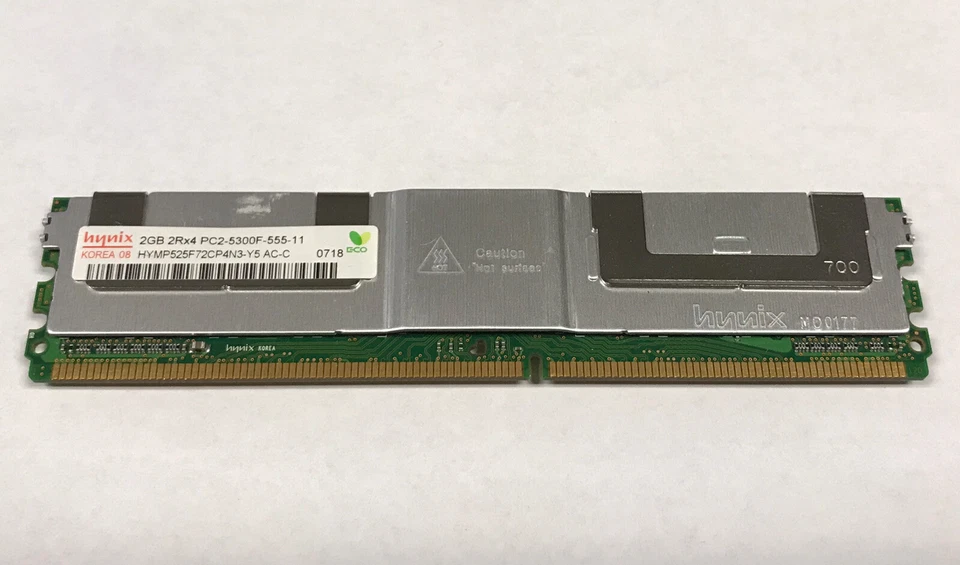 HYMP525F72CP4N3-Y5 2GB PC2-5300F-555-11 2RX4 ECC REG DIMM 398707-051 416472-001 - Image 2 of 3