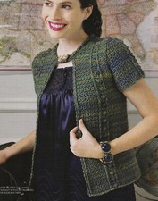 TEXTURED CARDI SWEATER 6 SIZES WOMEN'S CROCHET PATTERN INSTRUCTIONS