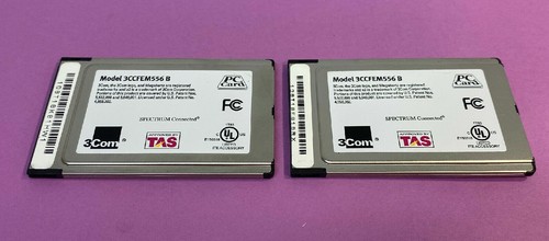*Lot of 2* 3COM Megahertz 3CCFEM556 B 10/100 LAN+56K Modem PC Card - Picture 2 of 2