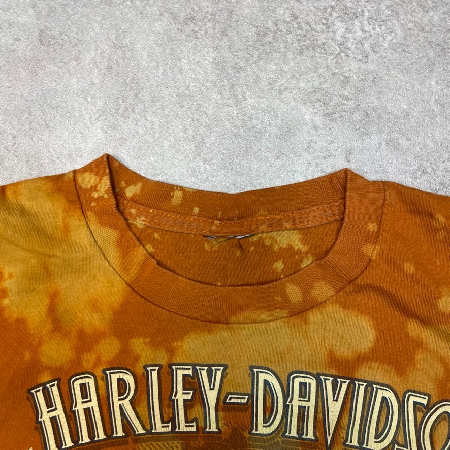 Harley Davidson T-Shirt Mens Graphic Biker Short Sleeve Tee, Orange, Medium image 8