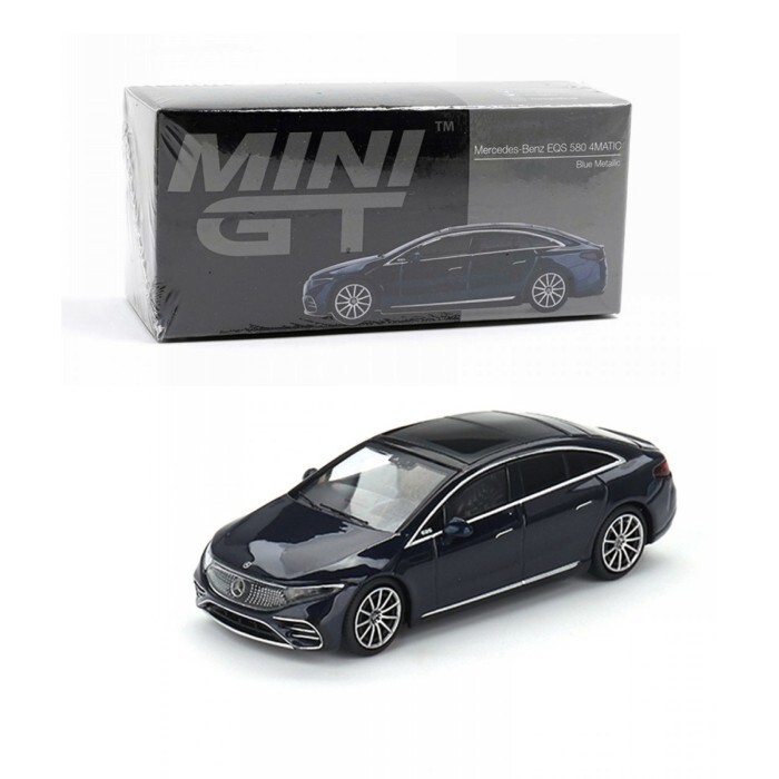 MINI GT 1:64 Mercedes-Benz EQS 580 4MATIC Blue Metallic Diecast