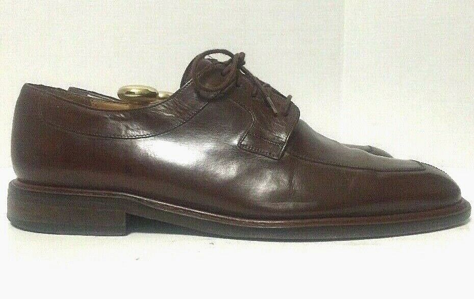 Mezlan Oxford Dress Shoes Apron Split Toe Lace Up Dark Brown  display picture 3