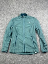 Decathlon Quechua Jacket Women's S Aqua Blue Fleece Full Zip Mock Neck Pockets