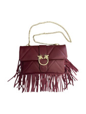 Borsa Vera Pelle Donna a Tracolla con Frange