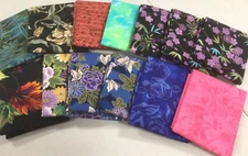 Kona Bay & Michael Miller Fabrics 13 NEW Fat Quarters Beautiful