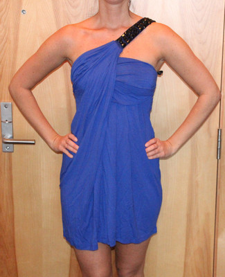 arden b blue dress ARDEN B Women's Cobalt Blue 1 Shoulder Dress NEW with Tags Size Small