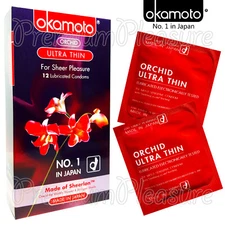 Okamoto ORCHID Ultra Thin condoms Japan premium Sheerlon 5 Boxes of 60 PCS