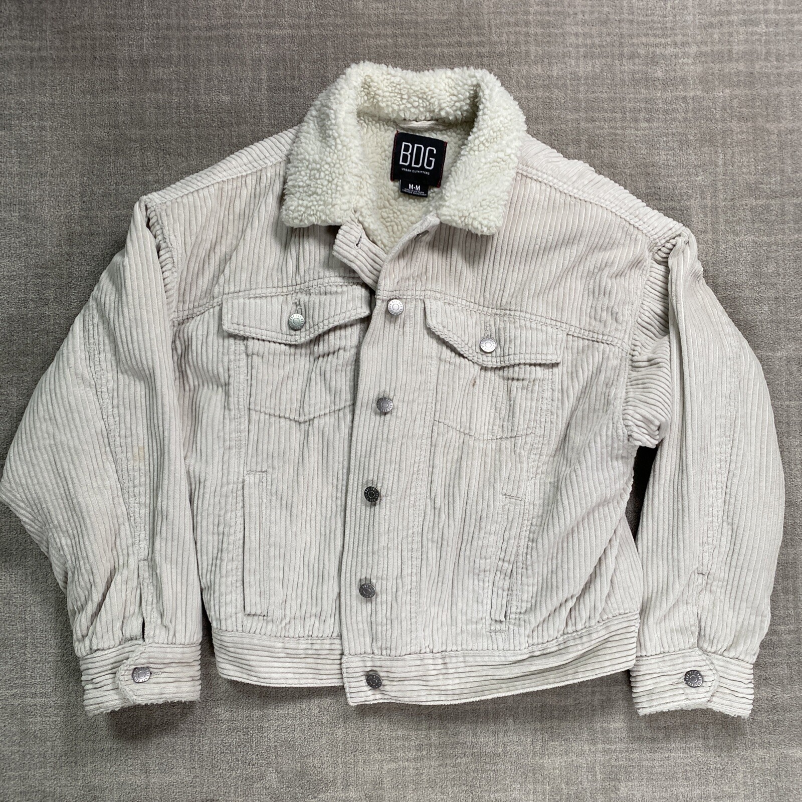 BDG Sherpa Lined Corduroy Jacket Sz M 