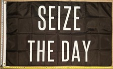 Motivational Flag FREE SHIPPING Seize Day Work Hard Gym Dorm Beer Sign USA 3x5'