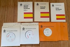 Vintage Linguaphone Spanish Course 7” Vinyl Records, Books & Case
