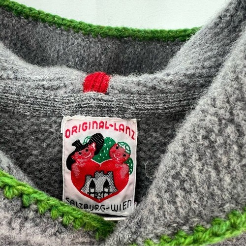 ORIGINAL LANZ handmade merino wool cardigan SWEATER SIZE 10 - Picture 2 of 8