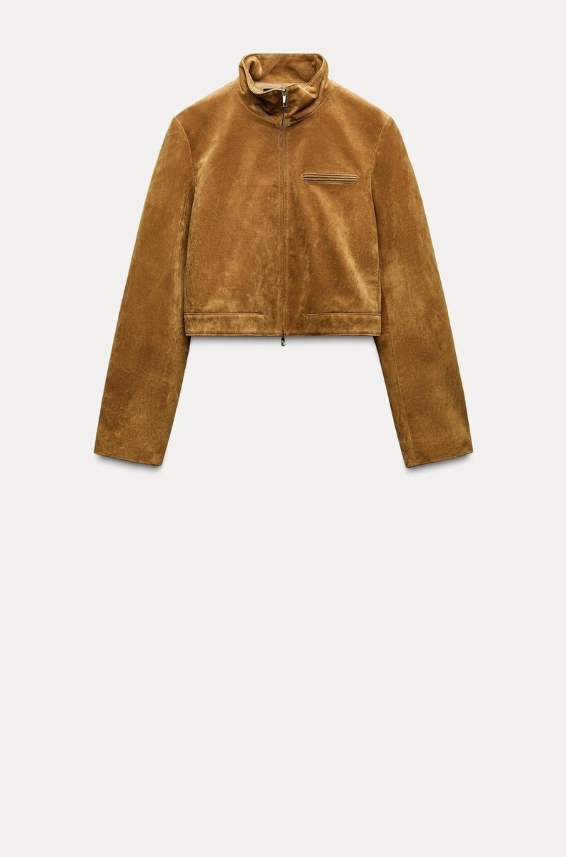 zara suede jacket as seen on molly mae UK