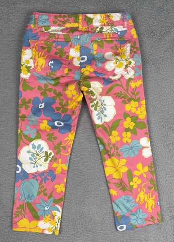 Mini Boden Girl's Pink Yellow Blue Green Floral Pants Size 11Y - Picture 2 of 7