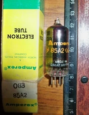 Strong NOS AMPEREX Black Glass 0G3 / 85A2 Tube