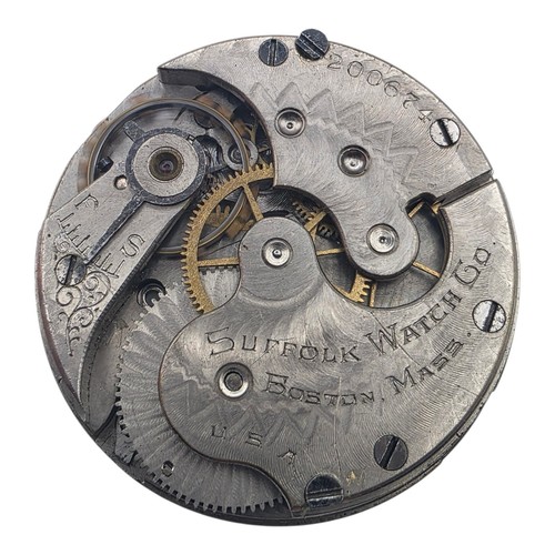 Runs - Suffolk Watch Co. Boston 0s Pocket Watch Movement Serial 200674 Lot 207