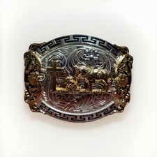 Mexican Oracion Charro Praying Cowboy Belt Buckle Hebilla Vaquera Made In Mexico