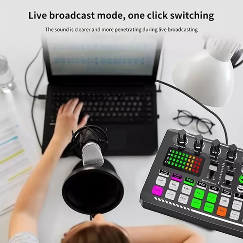 1set F998 Sound Card High Quality Recording Equipment For Live Broadcasts - Afbeelding 8 van 19