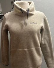 Red Fox Fleece Sweatshirt Small Pullover Mock Turtle Thick Plush Top EUC