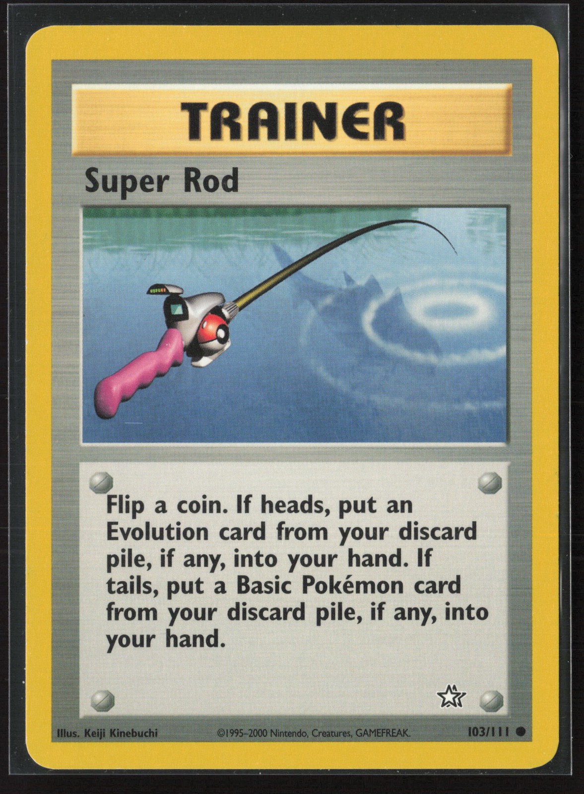 Super Rod Common Neo Genesis 103/111 LP Pokemon Card