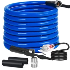 15FT-100FT Heated RV Water Hose -45 Antifreeze, Electrically Heated Garden Hoses
