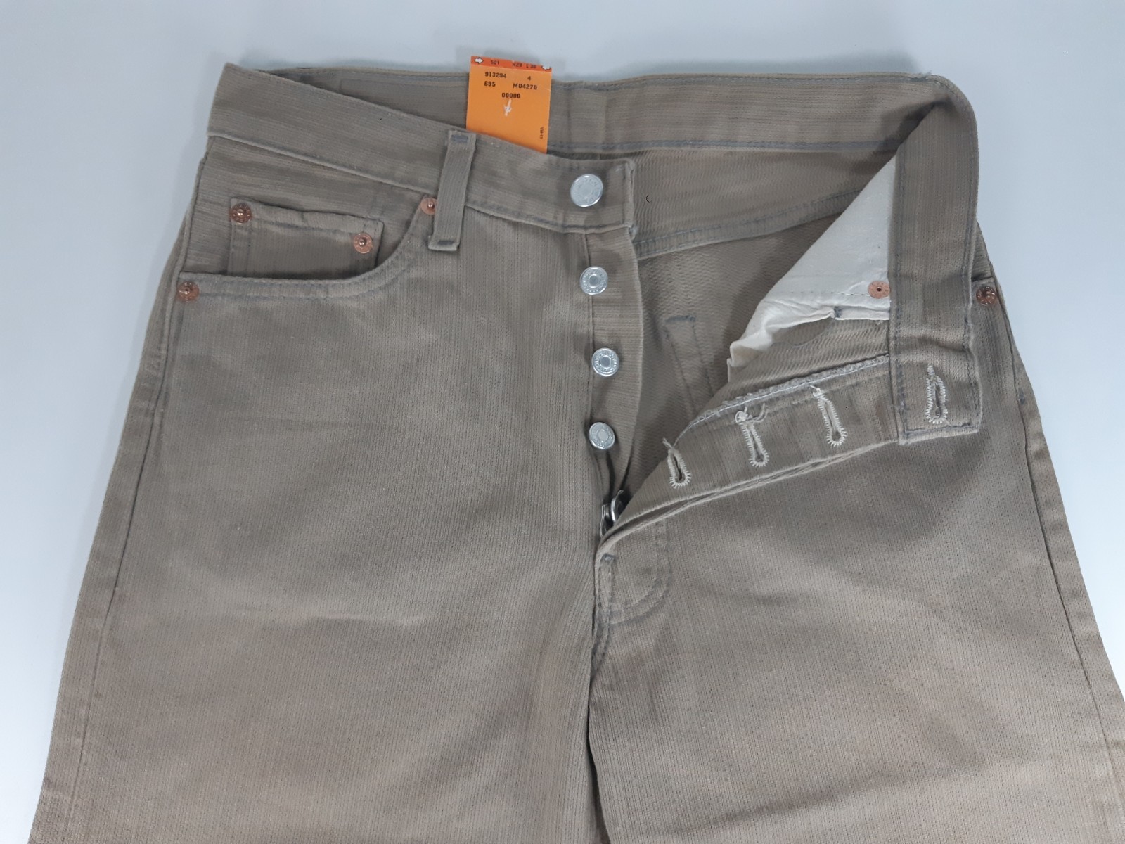 Vintage 90s LEVIS 501 Jeans USA size W29 L34 NWT image 6
