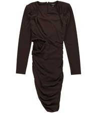 GUESS Womens Ruched Cut Out Mini Dress