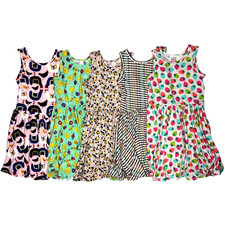 Dot Smile Girls 5 6 Tank Twirl Dress Lot 5pc Sleeveless Rooster Flower NWT