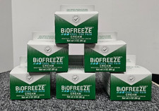6 X BiOFREEZE Cool the Pain CREAM 3oz/exp Menthol Pain Relieving exp 03/27