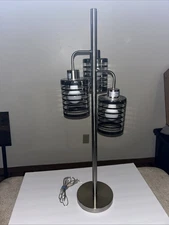 Mont Belvieu 36'' Tall Accent Table Lamp with Glass Shade - Brushed Steel