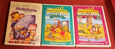 Disney Winnie the Pooh (3 DVD Lot) Heffahump, Growing Up w/Pooh FREE SHIPPING