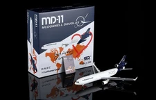 1:200 SQ Wings Lufthansa Cargo McDonnell MD-11 D-ALCC Diecast Aircraft Jet Model
