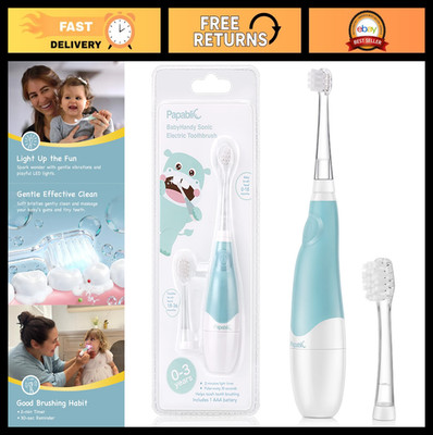 2-Stage Sonic Electric Toothbrush for Babies & Toddlers 0-3 Years, Gentle Care