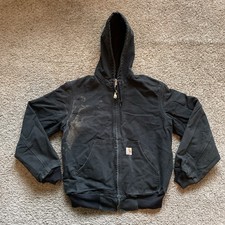 Carhartt Men's J131 Thermal Lined Duck Active Jacket Small Black Union USA Made