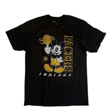 Disney x Junk Food Men's Sz L Indiana Pacers Mickey Mouse NBA Basketball T-Shirt