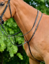 Collegiate Comfitec Opulux Plain Flat Running Martingale, Black, Brown, 4 Sizes.