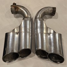 2006 PORSCHE CAYENNE 955 TURBO S REAR LEFT & RIGHT EXHAUST MUFFLER TIP SET