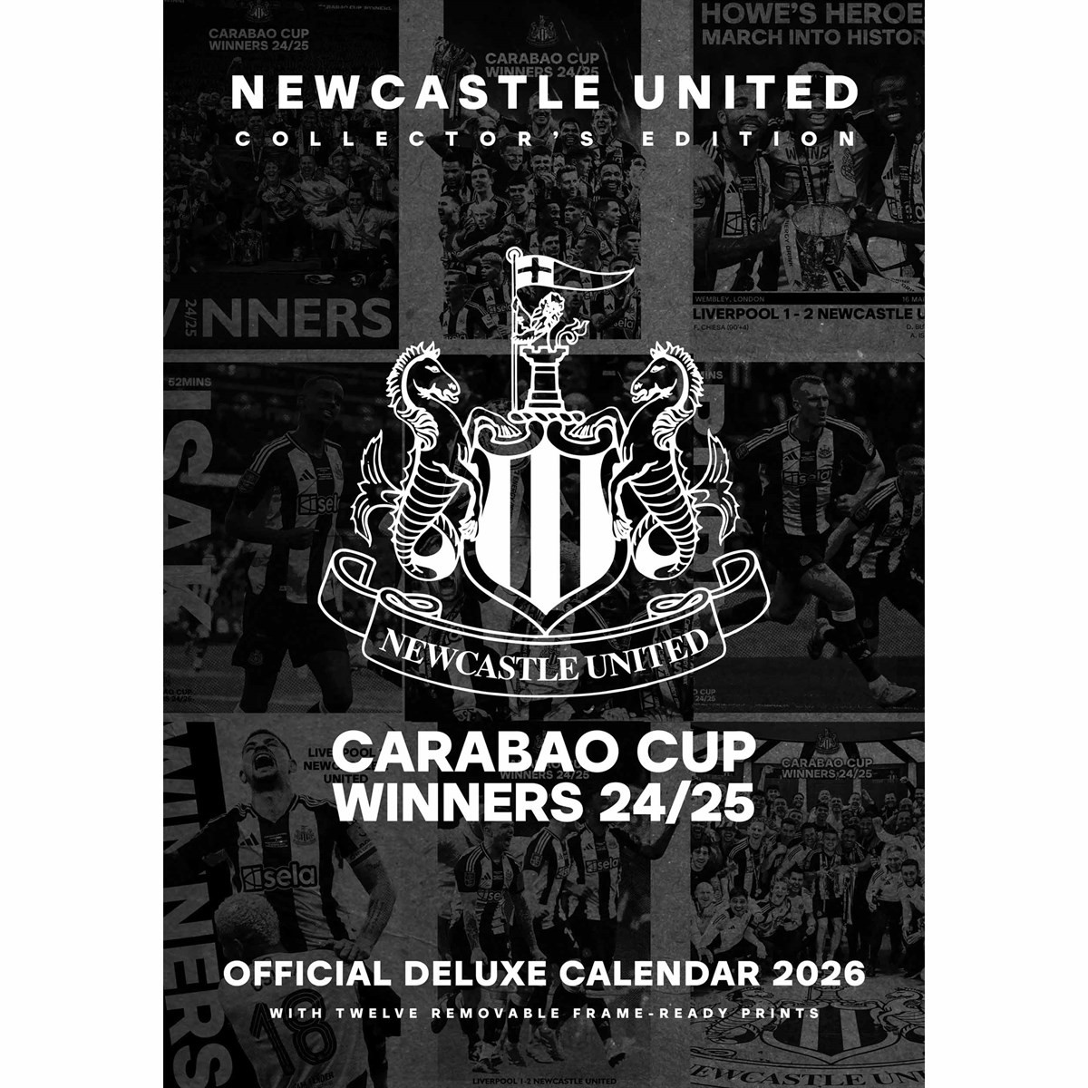 Newcastle United FC Collector's Edition A3 Calendar 2026, Wall Calendars, Gift