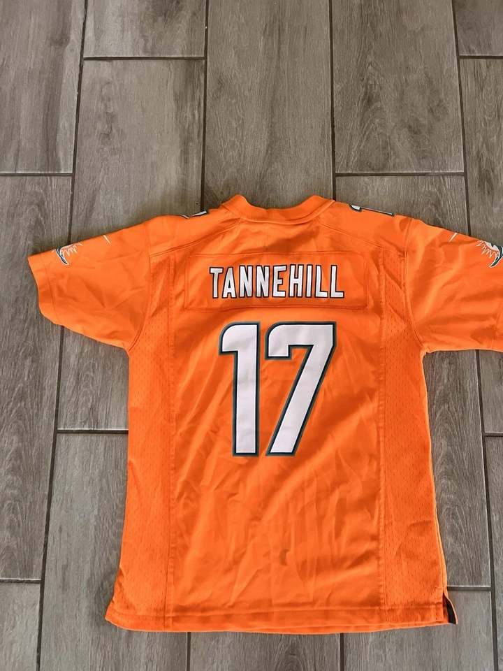 Camiseta Nike NFL Auténtica Sobre el Campo Miami Dolphins #17 Naranja Niños Mediana Foto 2 de 4