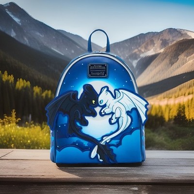Loungefly DreamWorks How to Train Your Dragon Toothless & Light Fury Backpack 