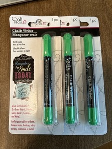 3- Craft Decor Chalk Writer Wet Erasable Mess & Dust Free Great for Chalkborards