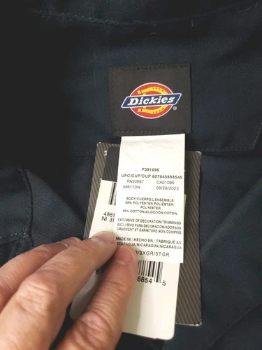 Dickies 3XL Regular Length Long Sleeve Stain Release Dark Blue Coveralls  image 4