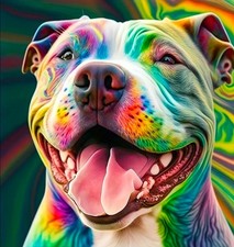 Colourful dog Diamond Painting Kit 20x20cm Full Drill DIY Crystal Art